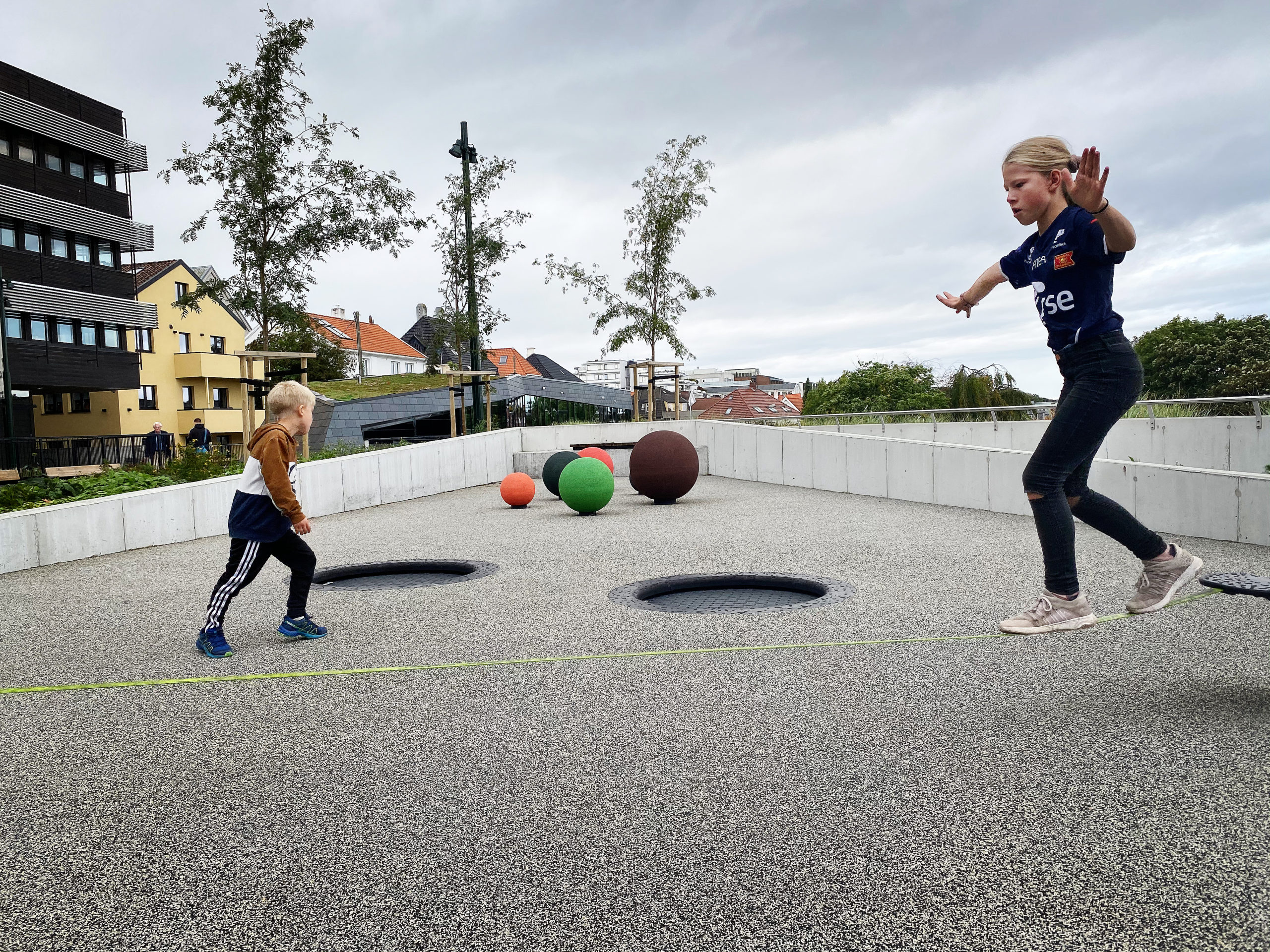 Eurotramp Kids Tramp Playground Loop™ inground trampoline